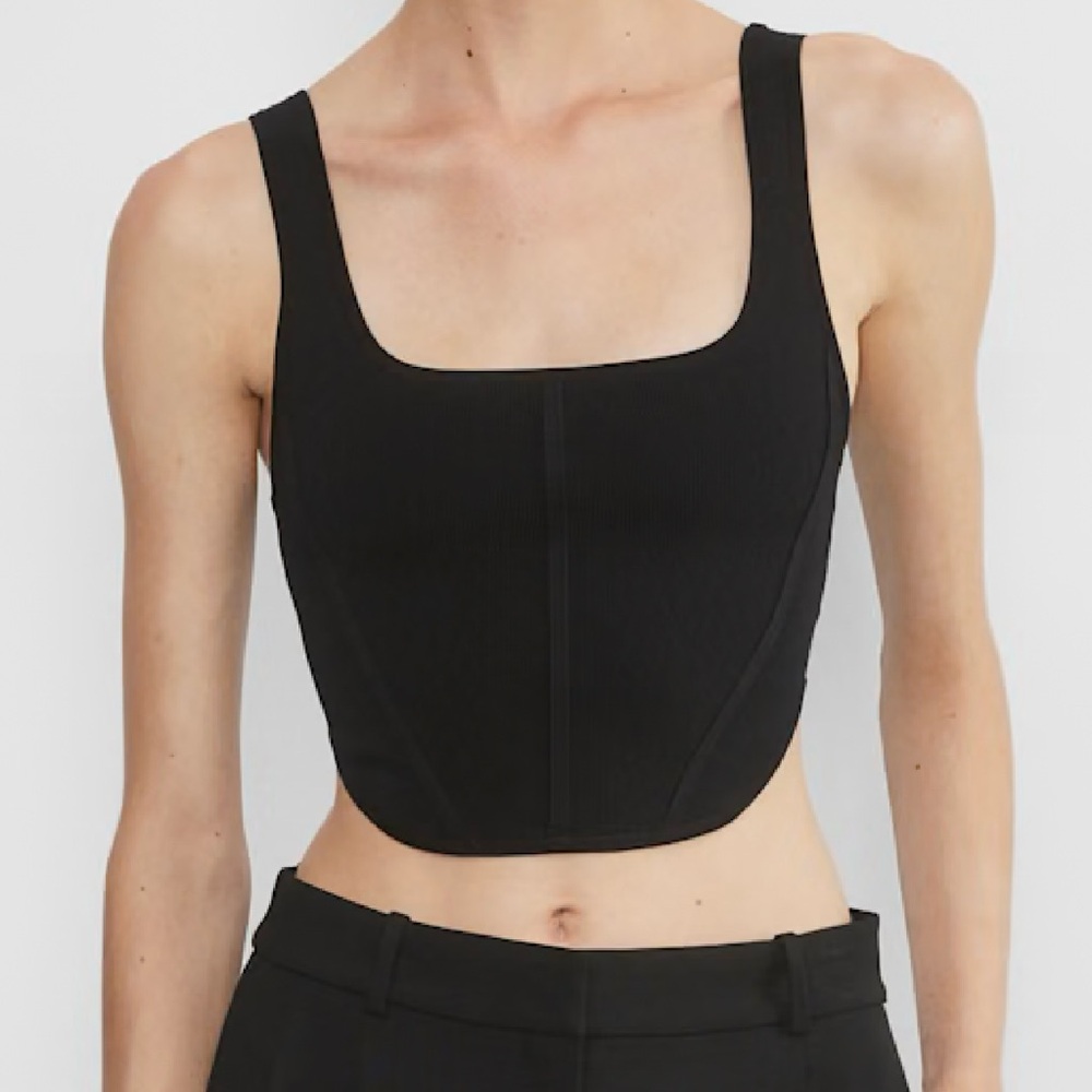 Babaton Blue Bustier Tank Top